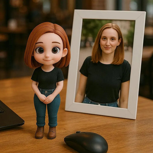 Custom 3D Mini Figure From Your Photo, Personalized Desk Figurine, Turn Your Photo Into a 3D Figure