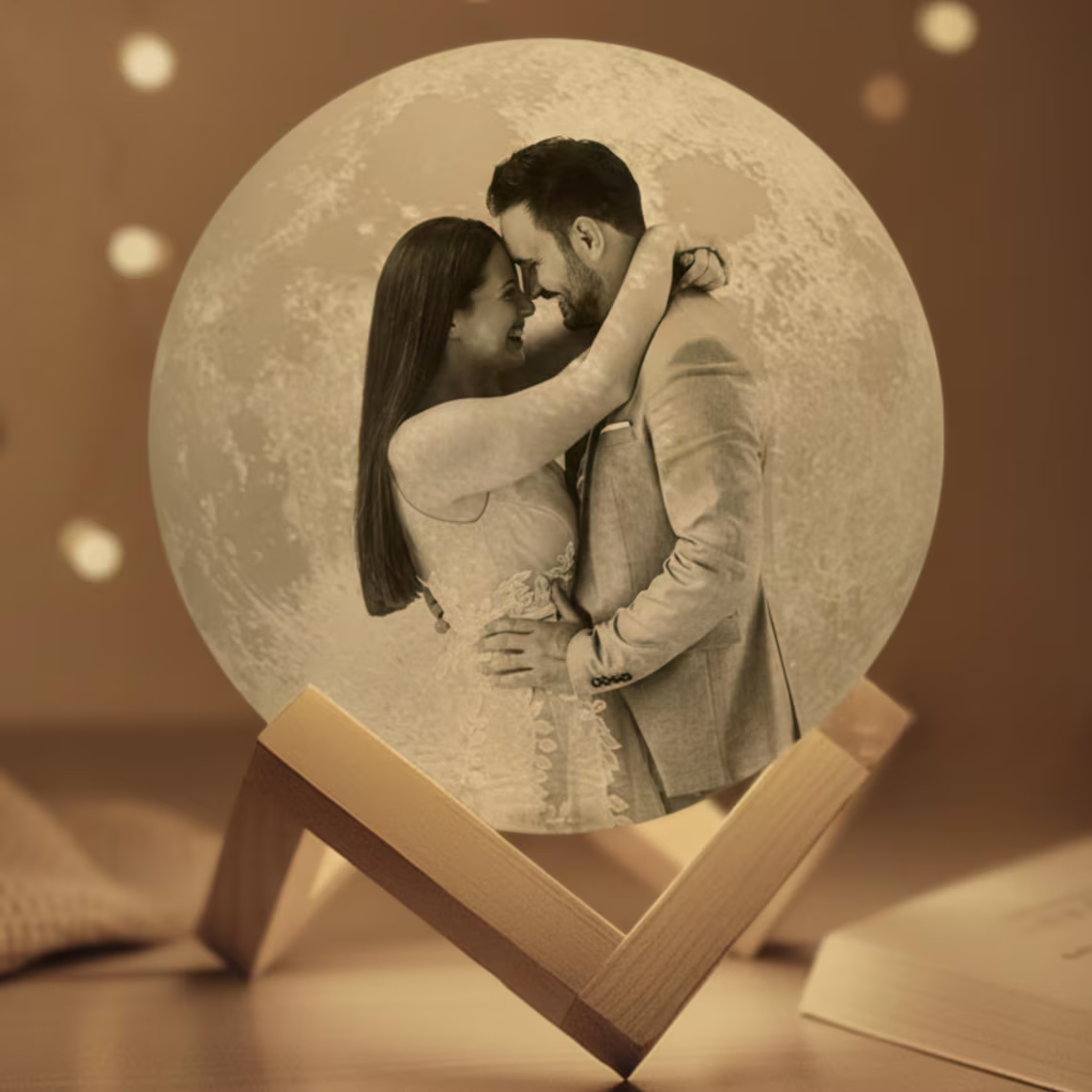Customized 3D Printing Moon Lamp for Kids Girlfriend family Custom gift Home