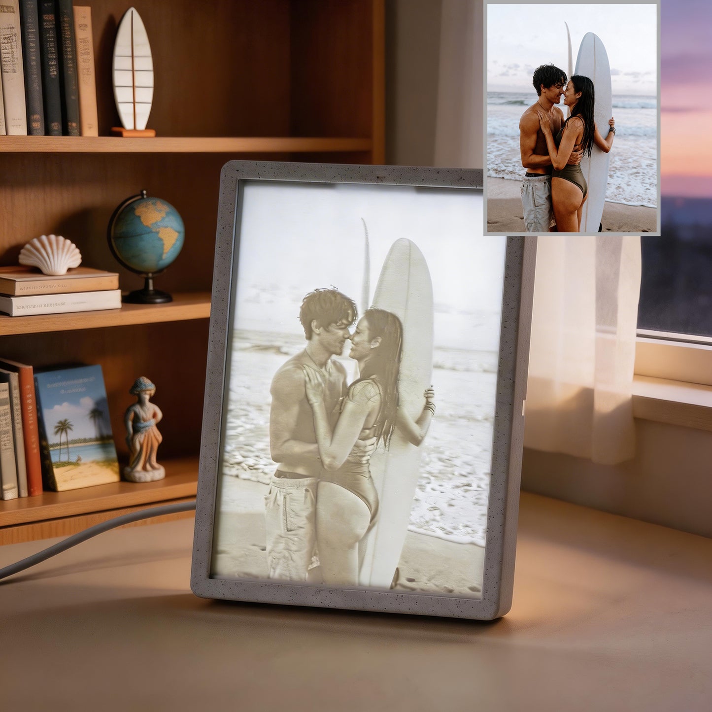 Custom Lithophane Frame – Personalised 3D Printed LED Photo Gift