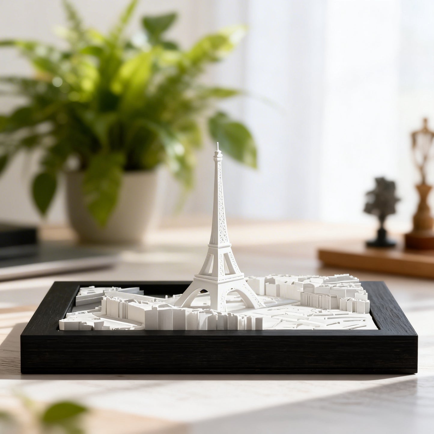 Paris City 3D City Model – Framed Skyline Wall Art