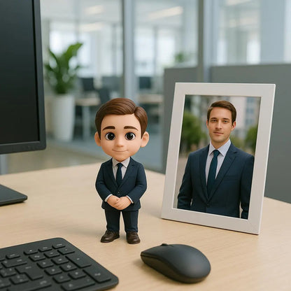 Custom 3D Mini Figure From Your Photo, Personalized Desk Figurine, Turn Your Photo Into a 3D Figure