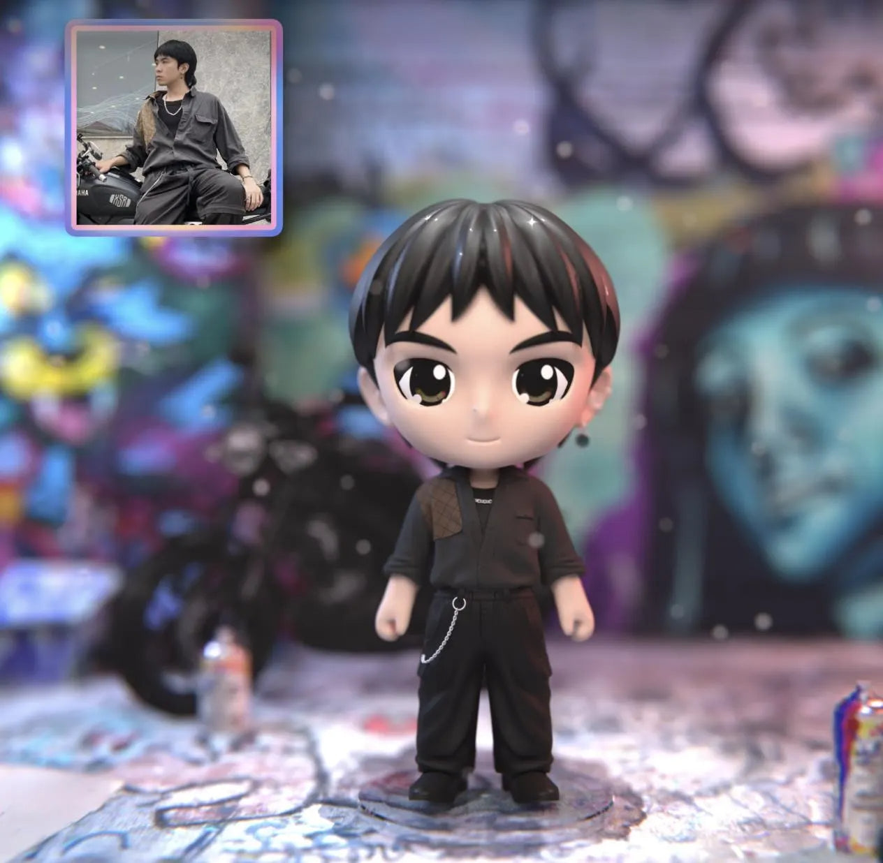 Custom 3D Mini Figure From Your Photo, Personalized Desk Figurine, Turn Your Photo Into a 3D Figure