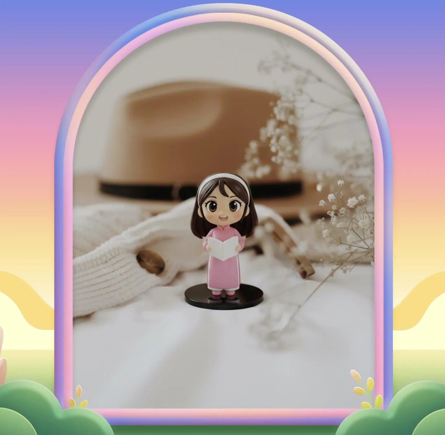 Custom 3D Mini Figure From Your Photo, Personalized Desk Figurine, Turn Your Photo Into a 3D Figure