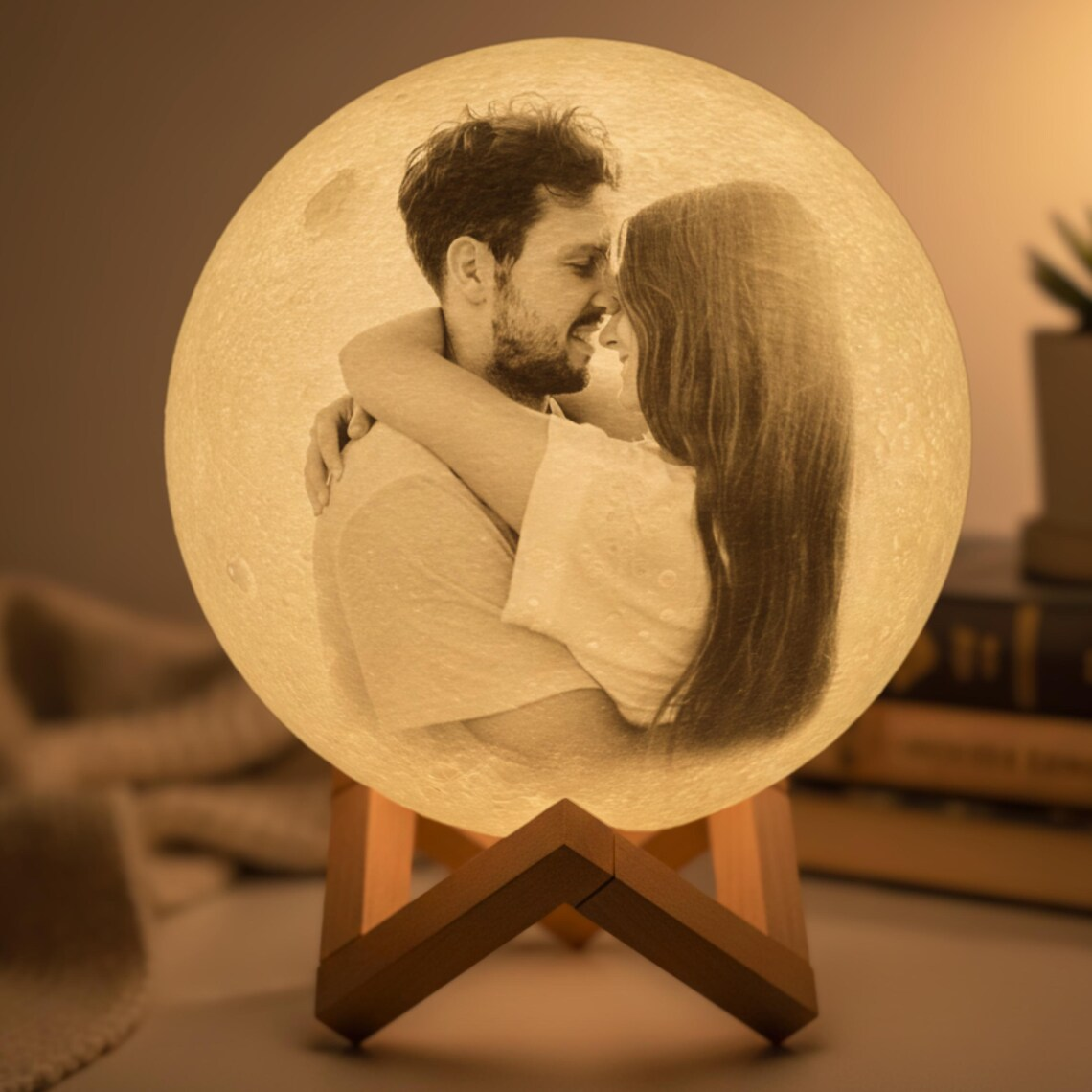 Customized 3D Printing Moon Lamp for Kids Girlfriend family Custom gift Home